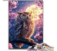 JigsawPuzzle 1000 Pieces for Teenagers Flowers Owl, for Age 14 Years And over Home Decor As A Gift for The Whole Family And Friends (Size 50x75cm)
