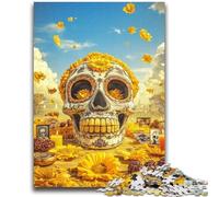 JigsawPuzzle 1000 Pieces for Teenagers Flowers Skull, for 14+ Challenging Game As A Gift for The Whole Family And Friends 50X75CM