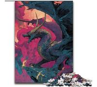 JigsawPuzzle 1000 Pieces for Teenagers Flying Dragon, Suitable for People Aged 14 And Above Educational Games Secret Santa Gifts (Size 26x38cm)