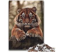 JigsawPuzzle 1000 Pieces for Teenagers Forest Tiger Challenging Game Toys for Is Ideal As A Gift for The Whole Family 50x75cm