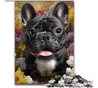 JigsawPuzzle 1000 Pieces for Teenagers French Bulldog Stress Reliever Staycation Kill Time Perfect Decoration for Age 14+ 50x75cm