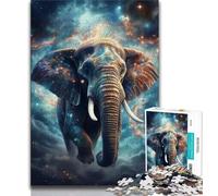 JigsawPuzzle 1000 Pieces for Teenagers Galaxies Elephants,Brain Intelligence Challenge Addictive Toys Birthday Present,Gifts,Wall Art (38x26cm)