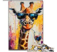 JigsawPuzzle 1000 Pieces for Teenagers Giraffe Oil Painting Challenging Game And Family Play A Work of Art for Age 14 (size 50x75cm)
