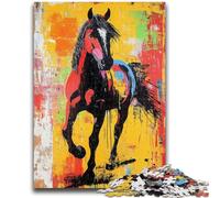 JigsawPuzzle 1000 Pieces for Teenagers Graffiti Horse for And 14 Years And over Educational Challenge Fun Activities at Home, Birthday Gifts, Travel Gifts 50x75cm