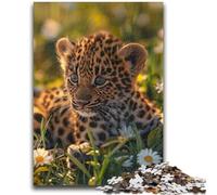 JigsawPuzzle 1000 Pieces for Teenagers Grassland Leopard Educational Games Wall Decoration Unique Birthday And Xmas Gifts 50x75cm