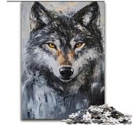 JigsawPuzzle 1000 Pieces for Teenagers Gray Wolf, Suitable for People Aged 14 And Above Educational Games Secret Santa Gifts (Size 50x75cm)