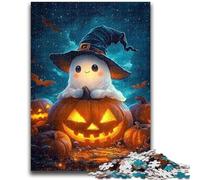 JigsawPuzzle 1000 Pieces for Teenagers Halloween Astronaut Difficult And Challenge with Matching Poster And Trivia Sheet for Age 14 50x75cm
