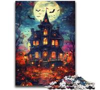 JigsawPuzzle 1000 Pieces for Teenagers Halloween Castle Challenging Game Toys for Is Ideal As A Gift for The Whole Family 26x38cm