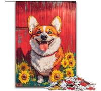 JigsawPuzzle 1000 Pieces for Teenagers Happy Corgi,Brain Intelligence Challenge Addictive Toys Birthday Present,Gifts,Wall Art 38x26cm
