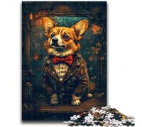 JigsawPuzzle 1000 Pieces for Teenagers Happy Corgi Challenging Game Toys for Is Ideal As A Gift for The Whole Family 50x75cm