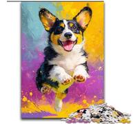 JigsawPuzzle 1000 Pieces for Teenagers Happy Corgi, Elephant Toy Intellectual Game Birthday Present, Gifts, Wall Art for Ages 14+ (Size 50x75cm)