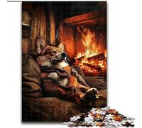 JigsawPuzzle 1000 Pieces for Teenagers Happy Corgi, for Age 14 Years And over Home Decor As A Gift for The Whole Family And Friends (Size 26x38cm)
