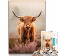 JigsawPuzzle 1000 Pieces for Teenagers Highland Cow,Brain Intelligence Challenge Addictive Toys Birthday Present,Gifts,Wall Art (38x26cm)