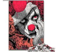 JigsawPuzzle 1000 Pieces for Teenagers Horror Clown, Family Game Stress Reliever Difficult Challenge Enhance Love between Couples (size 26x38cm)