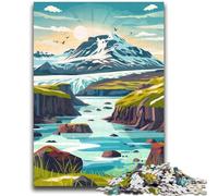 JigsawPuzzle 1000 Pieces for Teenagers Iceland Travel Poster Educational Games Wall Decoration Unique Birthday And Xmas Gifts (size 38x52cm)