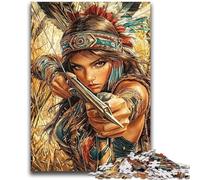 JigsawPuzzle 1000 Pieces for Teenagers Indian Princess Family Game Stress Reliever Difficult Challenge Artists Collection, Fine Art 50x75cm