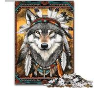 JigsawPuzzle 1000 Pieces for Teenagers Indian Wolf, for Age 14 Years And over Home Decor As A Gift for The Whole Family And Friends (Size 26x38cm)