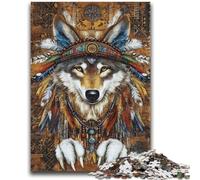 JigsawPuzzle 1000 Pieces for Teenagers Indian Wolf Relax Games Educational Game for Birthday, Chrismas for And Age 14 Years Up 50x75cm