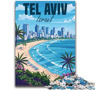 JigsawPuzzle 1000 Pieces for Teenagers Israel Tel Aviv Travel for Educational Game Challenge Toy Deal As Gifts for The Whole Family (size 50x70cm)