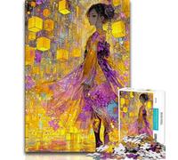 JigsawPuzzle 1000 Pieces for Teenagers Japanese Anime Girl, Challenging To Complete But Fun And Humorous,A Work of Art for Age 14 38x26cm
