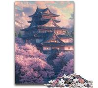 JigsawPuzzle 1000 Pieces for Teenagers Japanese Temples Difficult And Challenge with Matching Poster And Trivia Sheet for Age 14 50x75cm