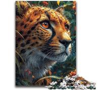 JigsawPuzzle 1000 Pieces for Teenagers Jungle Leopard Challenging Game Toys for Is Ideal As A Gift for The Whole Family 26x38cm