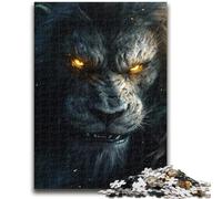 JigsawPuzzle 1000 Pieces for Teenagers Jungle Lion Difficult And Challenge with Matching Poster And Trivia Sheet for Age 14 50x75cm