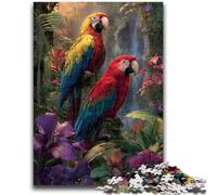 JigsawPuzzle 1000 Pieces for Teenagers Jungle Parrot Stress Reliever Difficult Challenge Deal As Gifts for The Whole Family 50x75cm