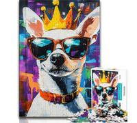 JigsawPuzzle 1000 Pieces for Teenagers King Dog,Brain Intelligence Challenge Addictive Toys Birthday Present,Gifts,Wall Art (38x26cm)