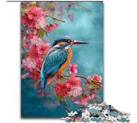 JigsawPuzzle 1000 Pieces for Teenagers Kingfisher Bird,Educational Family Game with Fully Interlocking Randomly Shaped Pieces 38x26cm