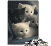 JigsawPuzzle 1000 Pieces for Teenagers Kitten Challenging Game Toys for Is Ideal As A Gift for The Whole Family 50x75cm