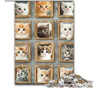 JigsawPuzzle 1000 Pieces for Teenagers Kitten Collage Brain Intelligence Challenge Addictive Toys Birthday Present, Gifts, Wall Art (size 50x75cm)