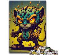 JigsawPuzzle 1000 Pieces for Teenagers Kung Fu Leopard for Educational Game Challenge Toy Deal As Gifts for The Whole Family 38x26cm