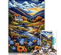 JigsawPuzzle 1000 Pieces for Teenagers Landscape Art, Train Your Brain And Hands,Artists Collection, Fine Art for Age 14 Years Up 38x26cm