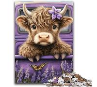 JigsawPuzzle 1000 Pieces for Teenagers Lavender Yak Educational Games Wall Decoration Unique Birthday And Xmas Gifts 50x75cm