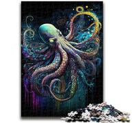 JigsawPuzzle 1000 Pieces for Teenagers Magic Octopus Family Game Stress Reliever Difficult Challenge Artists Collection, Fine Art 26x38cm