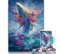 JigsawPuzzle 1000 Pieces for Teenagers Magical Whale,Help The Brain Exercise Addictive Toys to Cultivate Patience Gift For Birthdays 38x26cm