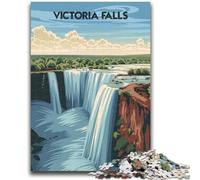 JigsawPuzzle 1000 Pieces for Teenagers Majestic Victoria Falls Stress Reliever Difficult Challenge Deal As Gifts for The Whole Family (size 38x26cm)
