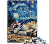 JigsawPuzzle 1000 Pieces for Teenagers Meerkat Night Sky Family Fun Fun at Home Activities, Birthday Present,Travel Gifts, for And 14 Years Old 26x38cm