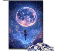 JigsawPuzzle 1000 Pieces for Teenagers Moon Landscape, Elephant Toy Intellectual Game Birthday Present, Gifts, Wall Art for Ages 14+ (Size 50x75cm)