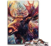 JigsawPuzzle 1000 Pieces for Teenagers Moose Art for Educational Game Challenge Toy Deal As Gifts for The Whole Family 50x75cm