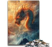 JigsawPuzzle 1000 Pieces for Teenagers Mysterious Chinese Dragon Challenging Game Toys for Is Ideal As A Gift for The Whole Family 26x38cm