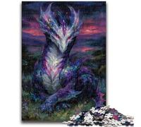 JigsawPuzzle 1000 Pieces for Teenagers Mysterious Dragon Difficult And Challenge with Matching Poster And Trivia Sheet for Age 14 50x75cm