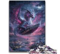 JigsawPuzzle 1000 Pieces for Teenagers Mysterious Dragon Stress Reliever Difficult Challenge Deal As Gifts for The Whole Family 50x75cm