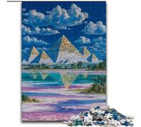 JigsawPuzzle 1000 Pieces for Teenagers Mysterious Egyptian Pyramids, Suitable for People Aged 14 And Above Educational Games Secret Santa Gifts (Size 50x75cm)