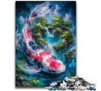 JigsawPuzzle 1000 Pieces for Teenagers Mysterious Koi Decompressing Intellectual Educational Toy Perfect Decoration 26x38cm