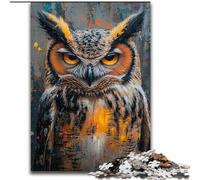 JigsawPuzzle 1000 Pieces for Teenagers Mysterious Owl,Challenging Game And Family Play with Fully Interlocking Randomly Shaped Pieces 38x26cm