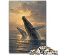 JigsawPuzzle 1000 Pieces for Teenagers Mysterious Whale Challenging Game Toys for Is Ideal As A Gift for The Whole Family 50x75cm
