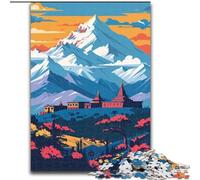 JigsawPuzzle 1000 Pieces for Teenagers Nepal Mountain Landscape,Brain Intelligence Challenge Addictive Toys Birthday Present,Gifts,Wall Art 38x26cm