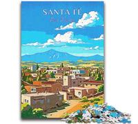 JigsawPuzzle 1000 Pieces for Teenagers New Mexico Santa Fe Travel for Educational Game Challenge Toy Deal As Gifts for The Whole Family (size 38x26cm)